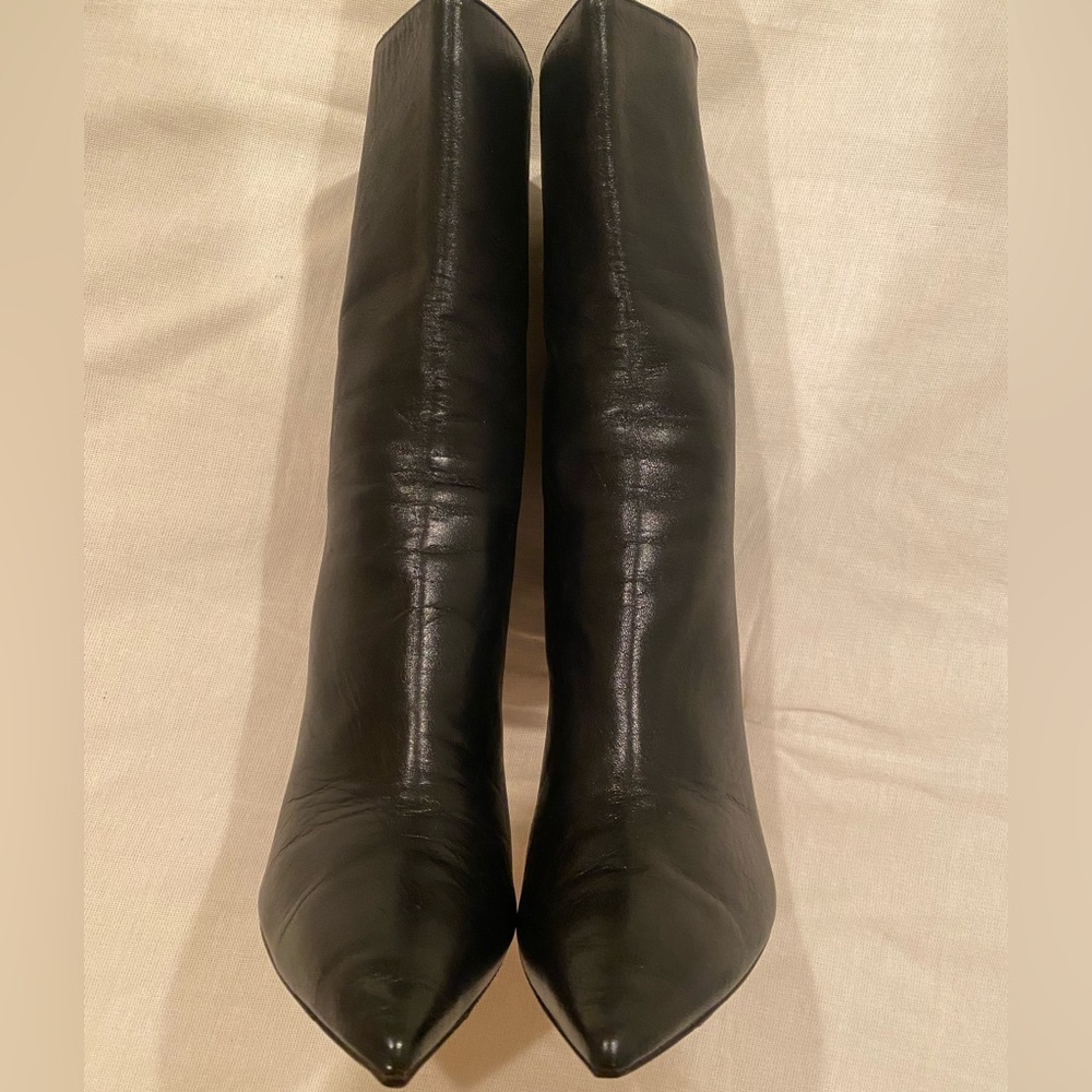 Jimmy Choo tall soft black leather booties hill 4,25 inch. Size 40
